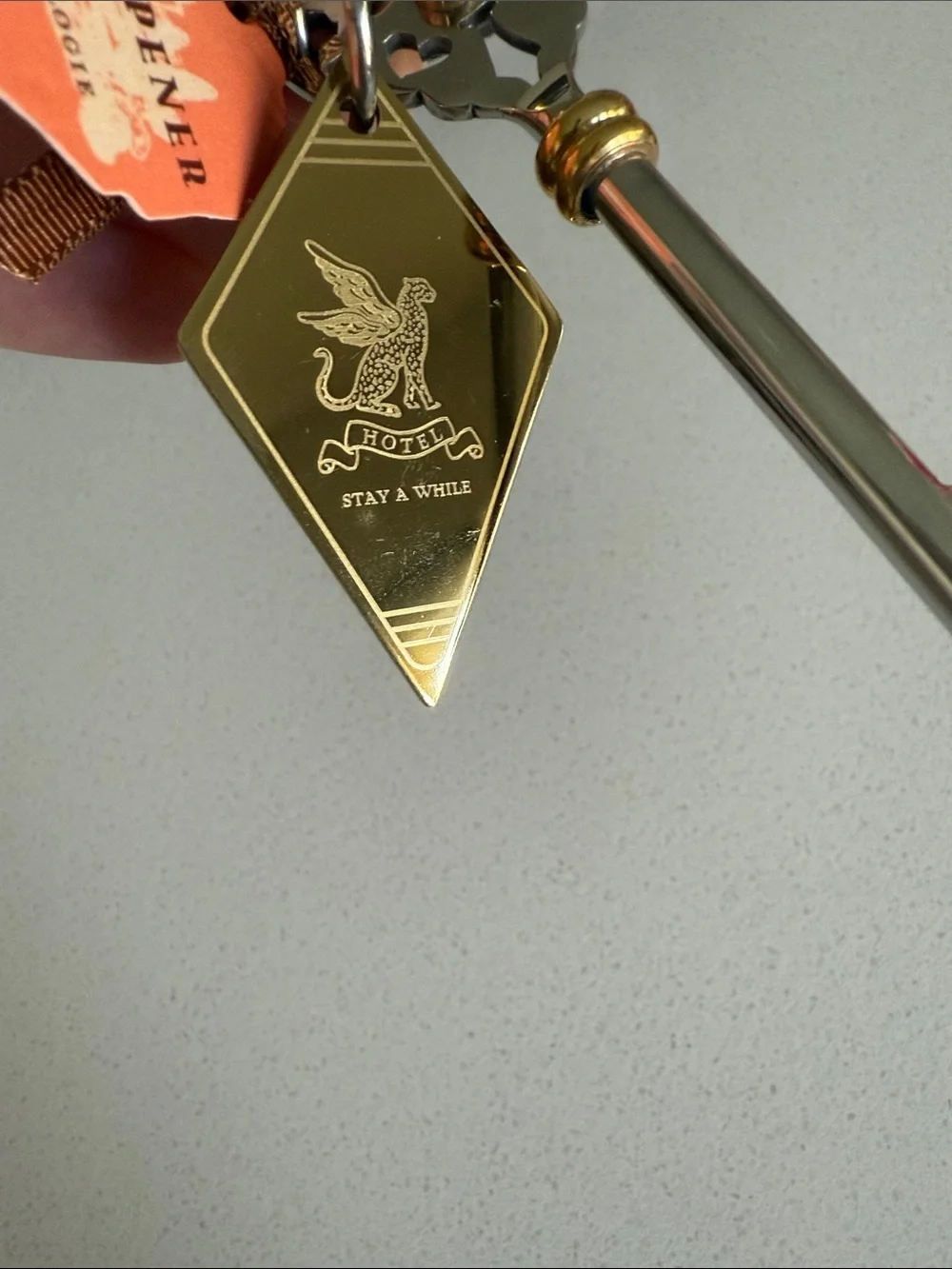 Anthropologie Hotel Key Bottle Opener Gold Silver